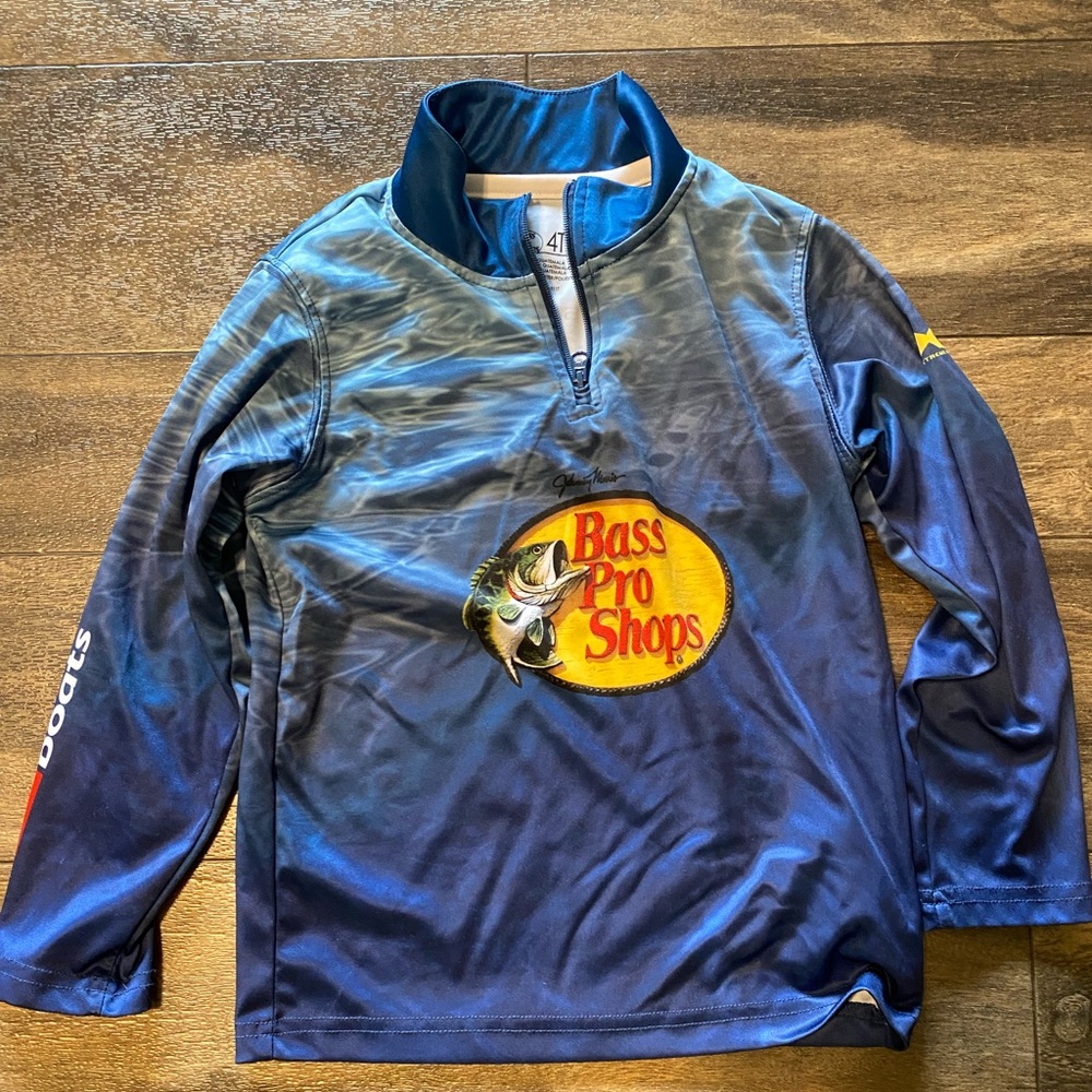 Boys Bass Pro zip-up long sleeve
